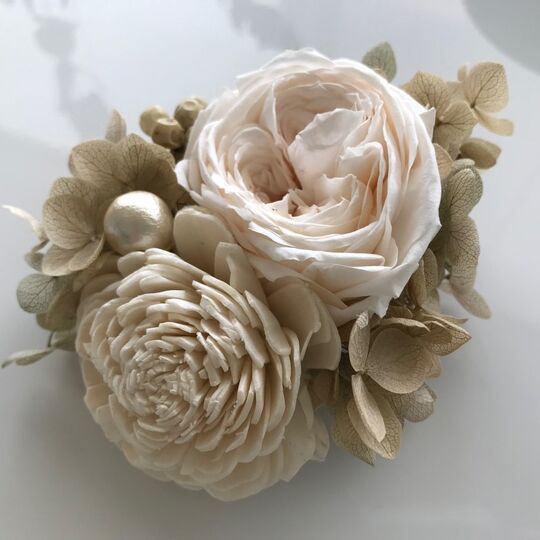 画像1607：ローズとアジサイのヘアーアクセサリー
